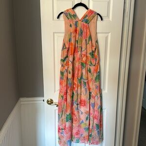 Coral Floral Dress